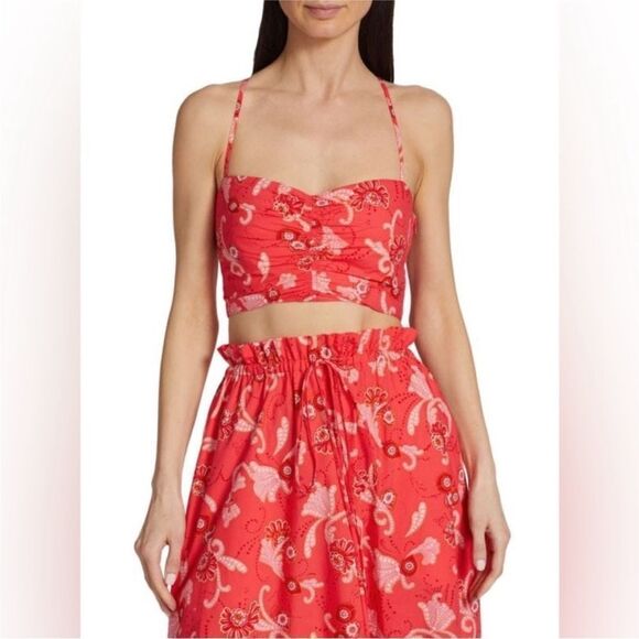 A.L.C NWT Arit Floral Cotton crop top in Calla Multi Size 2 MRSP $295 - Picture 1 of 8